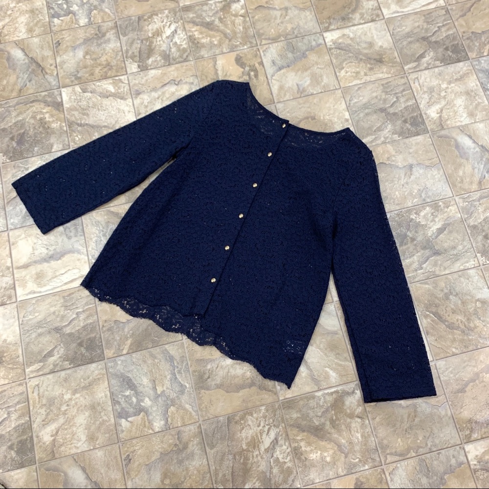 Loft Button Back Lace Top - image 7